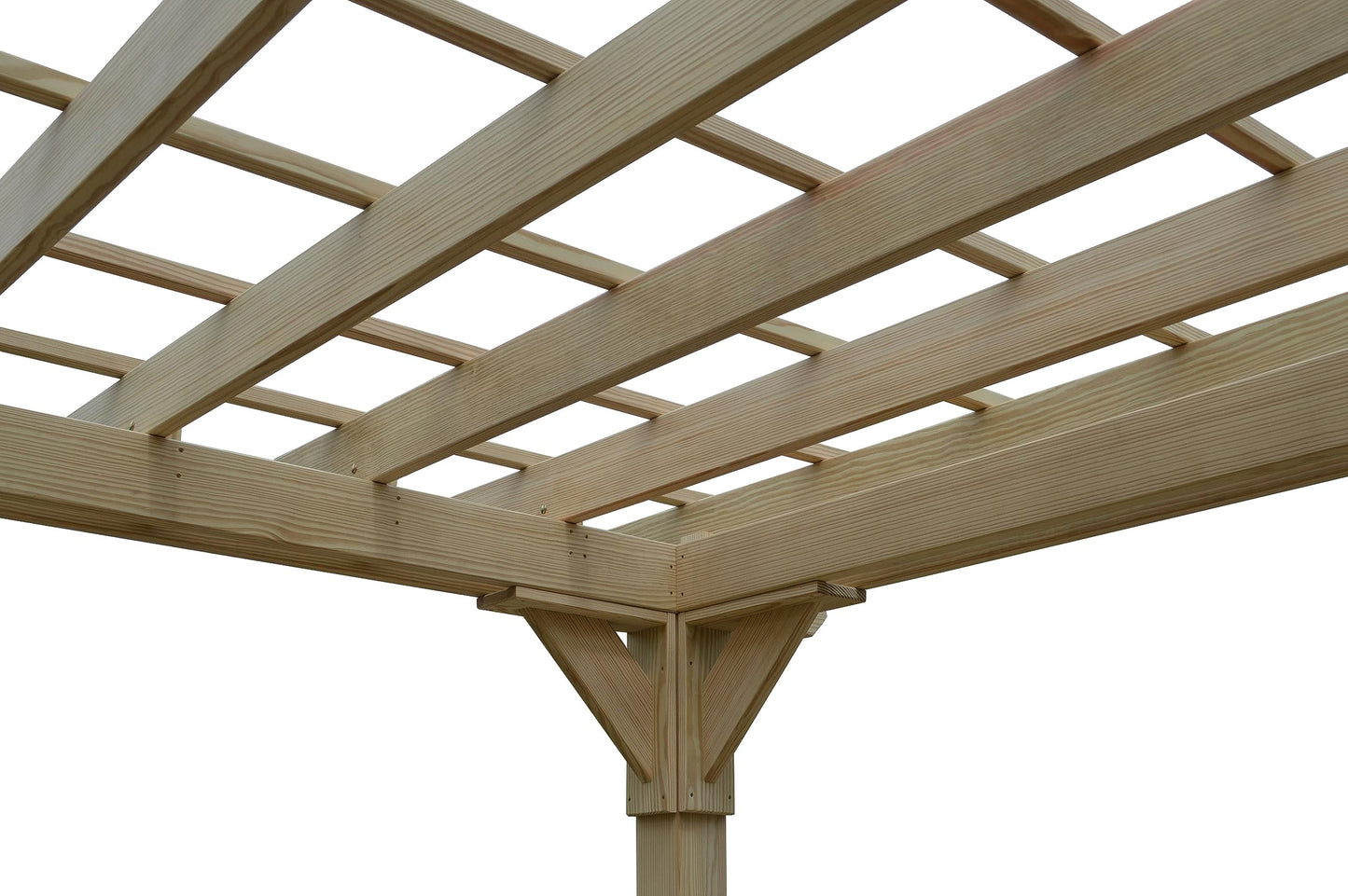 Amish-Made 8' x 8' Mushroom-Stained Wood Pergola