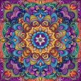 Mandala Diamond Painting Kit Adult DIY 5D Round Full Diamond Art (Suitable for Adult Beginners) for Home Leisure and Wall Decoration 13.8×13.8 Inch DMYYDSZH