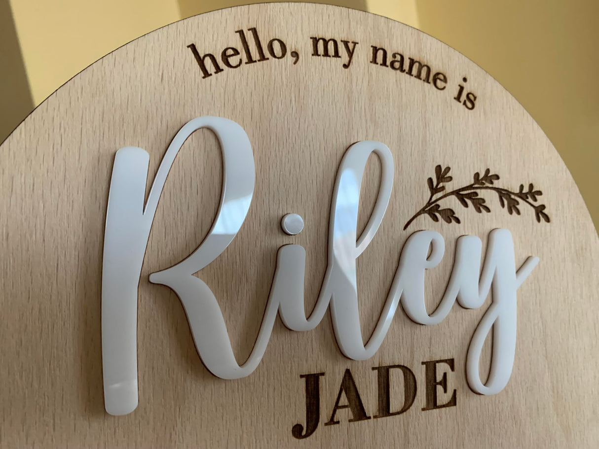 Personalized Baby Announcement Sign, Custom Baby Name, 3D Wood Baby Birth Stats Sign, Engraved Hospital Baby Sign, Newborn Gift, Newborn Baby, FranJohnsonHouse