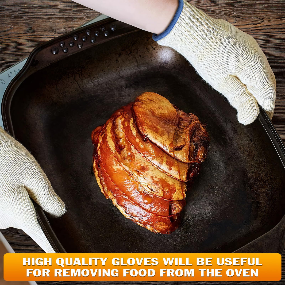 Heat Resistant Gloves for Grilling - Oven Gloves with Fingers 932°F BBQ Gloves Heat Resistant Heat Gloves for Cooking Oven Mitts with Fingers - Grill Gloves Heat Proof for Men Heat Proof Gloves bogo Brands