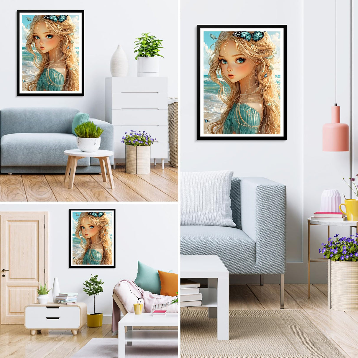 MXJSUA 5D Fairy Diamond Painting Kits, DIY Embroidery Diamond Art Painting Full Kit, Diamond Painting Kits Cross Stitch Painting for Adults Beginners 12x16 Inch MXJSUA