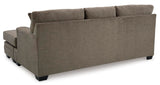 Signature Design by Ashley Stonemeade Casual Right-Arm Facing Sofa Chaise with 4 Toss Pillows, Dark Brown Signature Design by Ashley