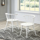 Signature Design by Ashley Grannen Modern 18" Spindle Back Dining Chair, 2 Count, White Signature Design by Ashley
