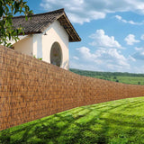 Natural Reedhead Roller Bamboo Fencing 2x10ft 3x13ft 4x16ft 5x20ft 6x23ft Outdoor Privacy Fence Breathable Garden Fencing for Balcony Backyard Patio Fencing Divider Decors Fence Roll ZGDXPLA