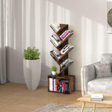 Sturdy Retro Tree Bookshelf by ART-GIFTREE – 6 Tier Floor Standing Bookcase for Home and Office Storage ART-GIFTREE