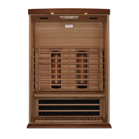 DYNAMIC SAUNAS Maxxus MX-M206-01 2-Person Full Spectrum Near Zero EMF (Under 2MG) FAR Infrared Sauna (Canadian Clear Red Cedar) Curb Side Delivery DYNAMIC SAUNAS