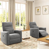 MECHYIN Power Recliner Chair for Adults, Reclining Sofa Chair, Adjustable Home Theater Seating Lounge with Lumbar Support, Small Recliners for Living Room with Charging Ports (Lividity) MECHYIN