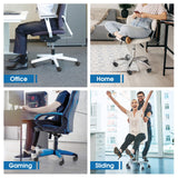 MaxGear 2" Office Chair Wheels Heavy Duty Replacement, Mute Rubber Rotating Desk Chair Caster Wheels, Safe for All Floors Including Hardwood, Universal Standard Stem Size Fits 99%, Set of 5 MaxGear