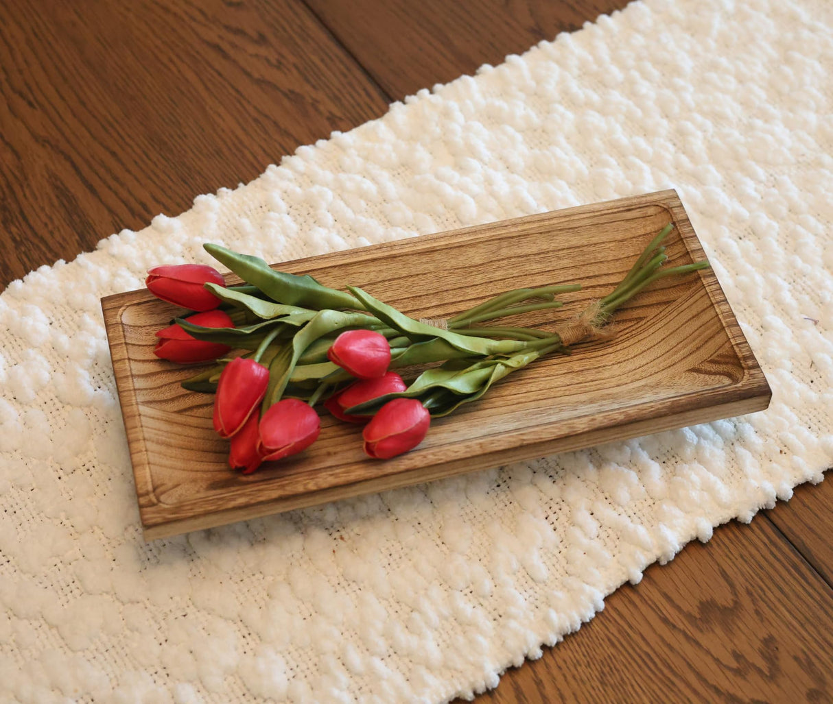 Wood Dough Bowl (14.2" x 6.2" x 2") - Durable Paulownia Key Bowl - Stylish Decorative Bowl - Easy to Clean, Versatile Decorative Tray - Perfect for Home Decor, Table Centerpiece, dough bowl for decor Zuber Home Goods