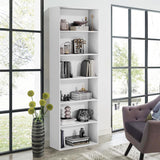 GRUSIGN 71" Tall Bookcase, 6-Tier Open Display Storage Shelves, Floor Standing Large Book Shelf for Living Room, Home Office, Bed Room, White GRUSIGN