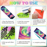 beinkmake 10Pcs Aurora Starry Sky 5D Diamond Art Bookmarks Forest Lake Diamond DIY Painting Bookmarks Rhinestones Beaded Acrylic Tassel Bookmark for Adult Beginner Crafts beinkmake