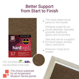 Ampersand Art Supply Hardboard Wood Painting Panel: Museum Series Hardbord, 12" x 16", 1/8 Inch Flat Profile Ampersand Art Supply