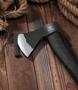 WICING Throwing Axe - 3 Pack, 15-inch Camping Hatchet, Carbon Steel Splitting Axe, Fiberglass Handle, with Anti-Slip & Shock Reduction Grip for Axe Throwing, Kindling, Chopping, and Wood Splitting WICING