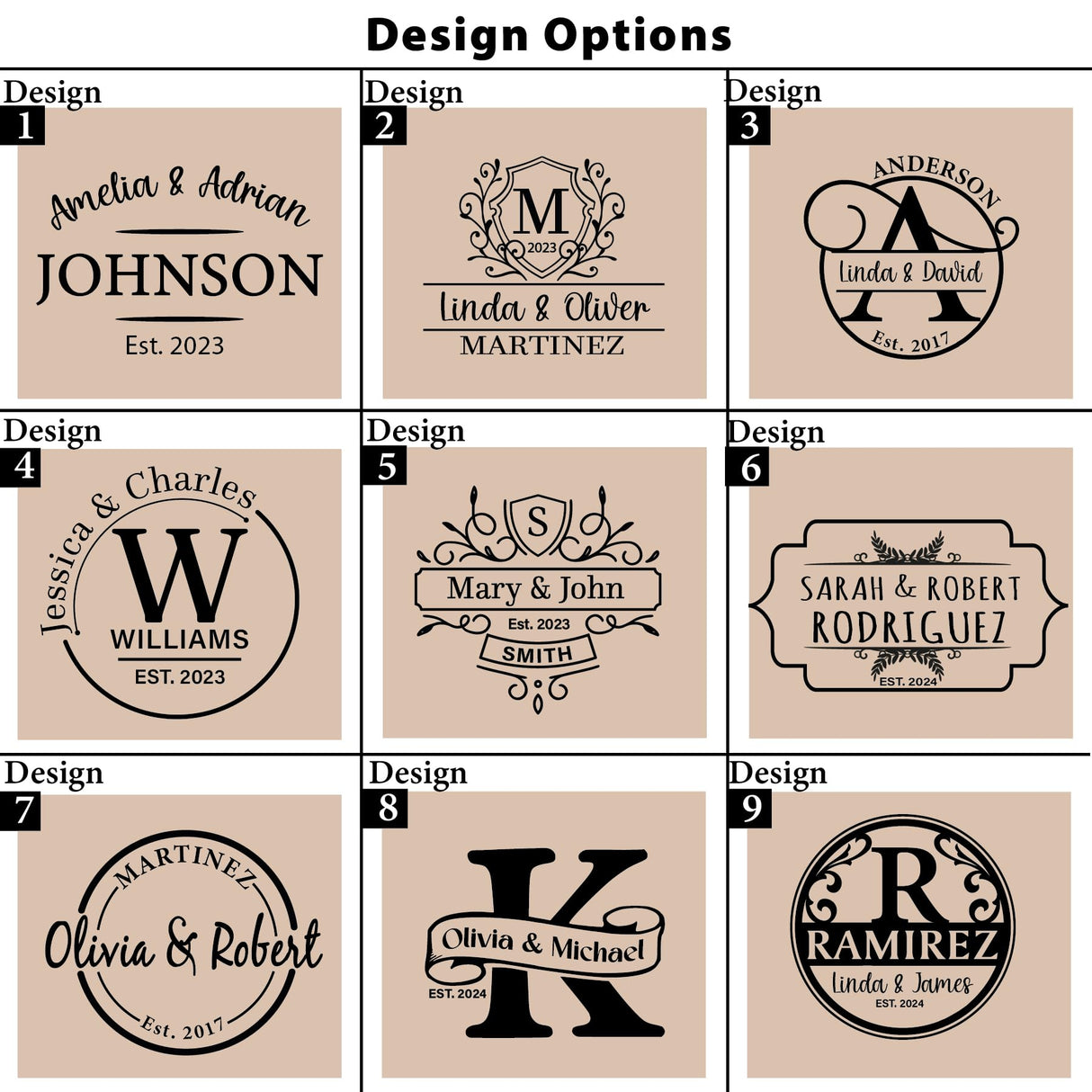 Personalized Wood Cutting Boards, 9 Designs, Custom Engraved Gifts Chopping Block, Couple Gift for Wedding, Anniversary, Bridal Shower, Engagement, House Warming Gifts New Home, Gifts for Mom - Dad Kenzal Customized