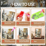 Deer Diamond Art Kits for Adults - 4 Pcs DIY Forest Animal Diamond Painting Set Elk 5D Full Drill Gem Art Craft for Beginners Home Wall Decor 9.84 x 13.7 Inches INCOK