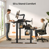 ErGear Adjustable Electric Standing Desk with Bookshelf & RGB Monitor Stand ErGear
