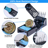 YIHUA X-4 Premium Soldering Iron Holder with Brass Wool, Cleaning Sponge and Solder Tip Slots YIHUA