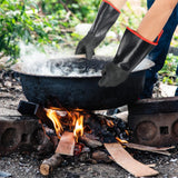 14 inch Barbecue Gloves, 932°F Extreme Heat Resistant Gloves, Firewoof/Waterproof Gloves with overlong Sleeve, for Baking/Oven/Cooking/Pit/Barbecue/Cutting,Textured Palm Handle/Greasy Food Sohatulip