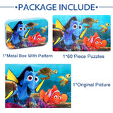 LELEMON Ocean Puzzles for Kids Ages 4-8,Underwater World 60 Piece Puzzles for Kids Ages 3-5,Children Jigsaw Puzzles Kids Puzzles in a Metal Box,Educational Learning Puzzle Toys for Girls and Boys LELEMON