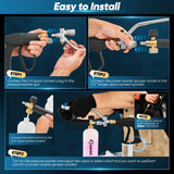 Saker Foam Cannon for Pressure Washer Kit with Foam Cannon Dual Connector Accessory,Pressure Washer Gun for Car Washing and Cleaning,5 Power Washer Sprayer Nozzles Saker