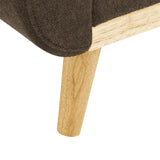 65" W Brown Loveseat Sofa, Mid Century Modern Love Seat Couches for Living Room, Button Tufted Upholstered Small Couch for Bedroom, Solid Wood Legs and Easy to Install Love Seats Furniture (Brown) Klwenas Maec