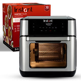 Instant 140-3000-01 Vortex Plus Quart 7-in-1 Multi-Use Air Fryer, 10QT, Silver,Black Instant Pot