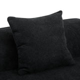 Christopher Knight Home Braebt 126" Sectional Sofa with 4 Throw Pillows, 5-Seater Large Modular Sofa Couches, Comfy Curved Upholstered Cloud Couch for Living Room, Study, No Assembly Required, Black Christopher Knight Home