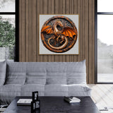 KAAYEE Wooden Puzzles for Adults, 3D Vision Mechanical Dragon Wooden Jigsaw Puzzles, Unique Shape Advanced Wood Puzzle Adult, 3D Effect Flat Puzzle Birthday Gifts Family Games (M-11.4 * 11.3in-200pcs) KAAYEE