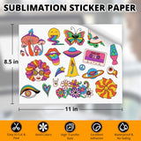HTVRONT Sublimation Sticker Paper - 50 Pcs Matte Waterproof Sublimation Stickers 8.5 * 11in for Decoration (White) HTVRONT