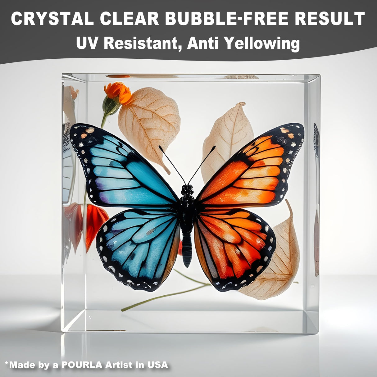 POURLA Deep Pour Epoxy Resin 1.5 Gallon, 2 to 4 Inch Pour Depth, Bubble Free, Low Viscosity, Heat Resistant Epoxy Resin for River Table, Carbon Fiber, and Crafts POURLA