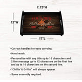 Let’s Make Memories Personalized Serving Tray - Chillin’ & Grillin’ - for Backyard Chefs - Unique Entertaining Essential - Customize Title, Message Let's Make Memories