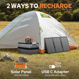 Portable Power Station 120W, 110V Power Bank with AC Outlet, Portable Generator 97.6Wh External Lithium Battery Pack with USB C Input for Camping Home Use Van Life Adventure ZeroKor