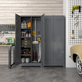 STEELIST 73" H Utility Storage Cabinet, Tall Cabinet with Doors and Shelves, File Cabinet with Pegboard, Heavy Duty Garage Storage Cabinets for Home Office, School, Basement, Gym STEELIST