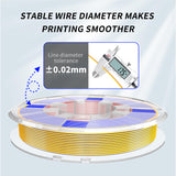 PINBALL 3D Printer Filament Bundle Tri-Colors Silk Shiny PLA Filament, Three Colors Fast Color Change Toughness Upgraded 3D Printing Filament, 1.75mm 250gX 4 Spools (2.2 lbs) PINBALL