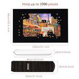 Becko US 2000-Pc Jigsaw Puzzle Mat Roll Up with Black Pump & Drawstring Storage Bag, Black Felt Mat for Easy Transport & Storage, Portable Puzzle Saver for 2000 1500 1000 500 Pieces Jigsaw Puzzles Becko US