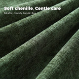 ABCASA Oversized Loveseat Sofa, Modern Modular Sectional Couch Green Fluffy Chenille Mid Century 2-Seat 24.5" Deep Seat for Apartment, Living Room, Bedroom ABCASA