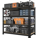 Prilinex Heavy Duty Storage Shelves 40" W x 20" D x 60" H - 4-Tier Adjustable Metal Garage Shelving Unit, Standing Utility Shelf Racks for Pantry Warehouse Kitchen, Black Prilinex