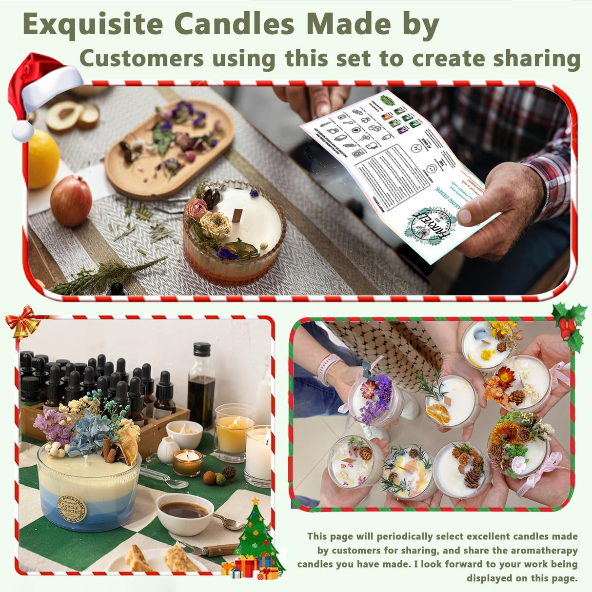 Soy Wax Candle Making Kit Supplies with Wax Melter, Natural Candle Wax for Candle Making - DIY Candle Making Supplies, Including 3lbs Soy Wax Flakes, Melting Pot, Electric Stove, Candle Wick FAIRYELF