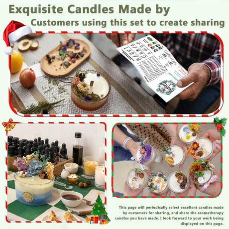 Soy Wax Candle Making Kit Supplies with Wax Melter, Natural Candle Wax for Candle Making - DIY Candle Making Supplies, Including 3lbs Soy Wax Flakes, Melting Pot, Electric Stove, Candle Wick FAIRYELF