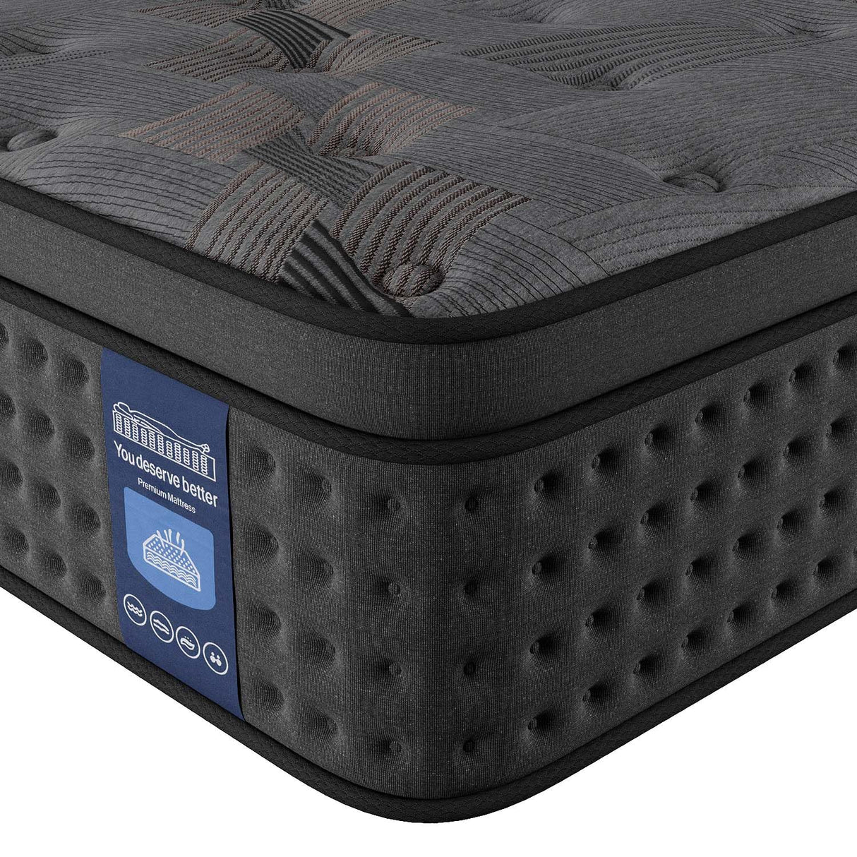 Huwesal Queen Mattress,12 Inch Queen Size Hybrid Mattresses with Memory Foam and Individual Pocket Spring for Motion Isolation,Pressure Relief,CertiPUR-US. Huwesal