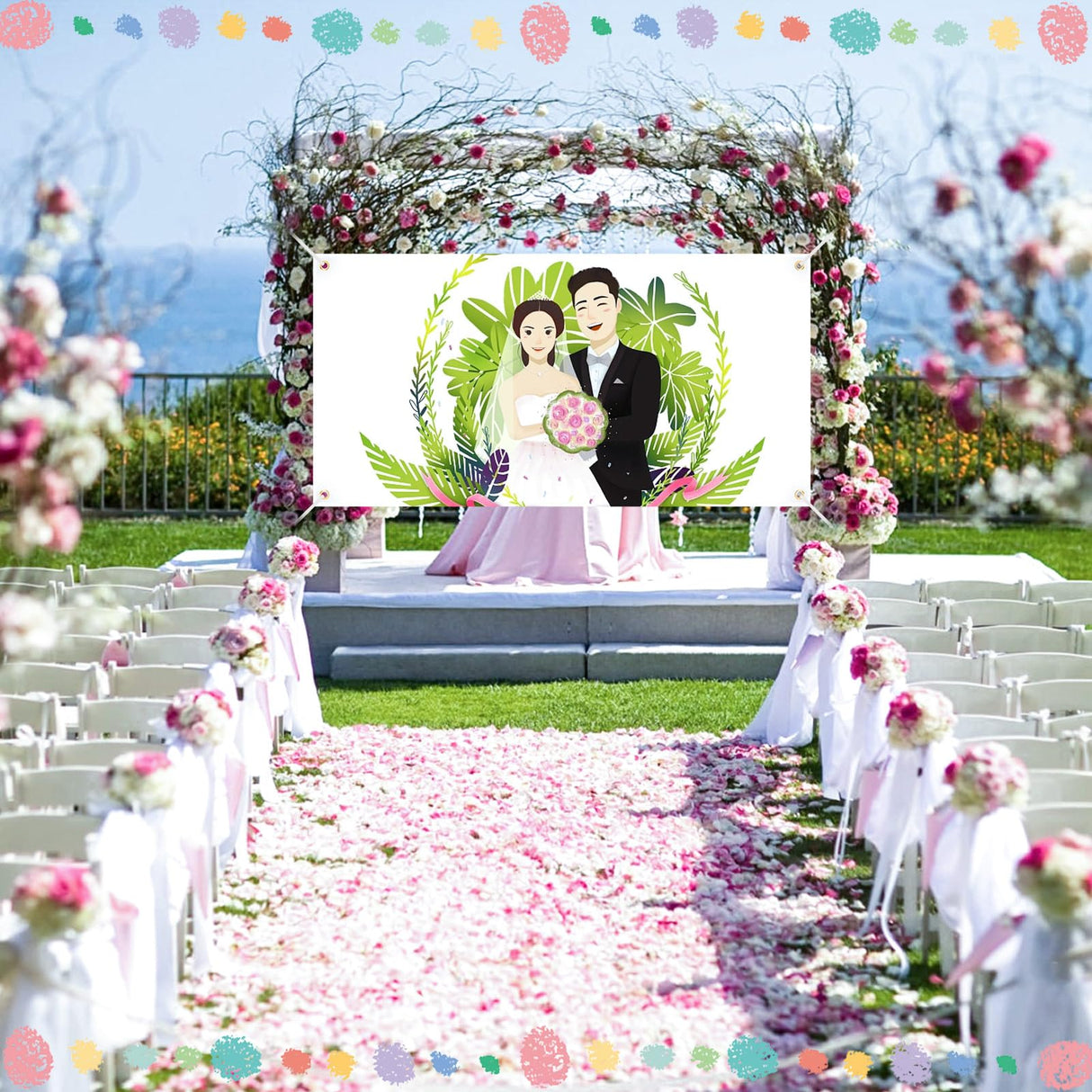 5 PCS Blank Banners Sign to Decorate, Large Blank Sublimation Vinyl Banner Signs with Hanging Ropes, 2 X 4 Ft DIY Blank Vinyl Banners for Halloween, Christmas, School, Birthday, Party Indoor Outdoor Decor GCTWFYK