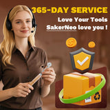 SAKERNEO Professional Leather Working Tools Kit with 52 Stamping Molds, Multi-Size Hole Punch Tool, Engraving/Cutting Mats & Rivet Accessories,Leather Crafting Kit for DIY, Repair & Stitching SAKERNEO