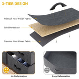 DWVO 5 Dresser for Bedroom, Fabric Dresser with 5 Drawers, Chest of Drawers for Closet, Black Dresser & Chest of Drawers DWVO