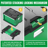 SK Modular Stackable Storage Tool Box, 20.5 Inch, 1-Drawer Steel Box, Patented Auto-Lock Mechanism, Holds up to 60 Lbs SK