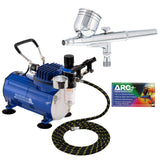 Master Airbrush Multi-Purpose Gravity Feed Air Brush Kit with Air Compressor - Model G22 Gravity Feed Dual-Action Airbrush with 1/3 oz. Fluid Cup and 0.3 mm Tip, Hose, 1/5hp Compressor Master Airbrush