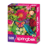Springbok Spring Fever 500 Piece Jigsaw Puzzle for Adults - Colorful Butterfly and Flowers - Relaxing Puzzle with Unique Precision Fit Pieces - Finished Size 20" x 20" Springbok