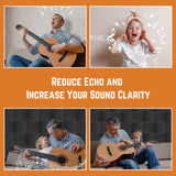 Acoustic Foam Panels 12 Pack 1" x 12"x 12" High Density Soundproofing Wedges for Wall Sound Proof Foam Panels Noise Absorbing Blocker and Sound-Damping Black Perfect for Studio Office Gaming Room Saiqiang