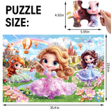 Jumbo Floor Puzzle for Kids,48 Piece Princess Large Jigsaw Puzzles,Puzzle for Toddler Ages 3-5,Preschool Educational Intellectual Development Toy Gift for Boys & Girls Ages 4-8 IFLOVE