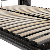 Bestar Pur Full Murphy Bed with Shelving Unit, 84-inch Space-Saving Wall Bed for Multipurpose Room Bestar