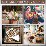 Barydat 6 Pcs Wood Display Risers Rustic Cupcake Stand Food Risers for Buffet Table Wooden Stackable Display Stand Box for Catering Dessert Collectibles Jewelry Figures Show Barydat